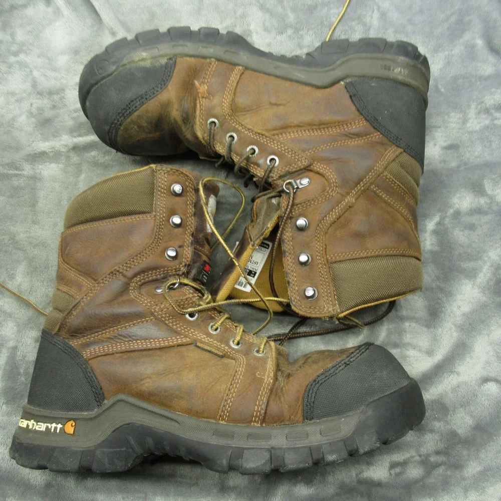 Carhartt Mens Boots 10.5 Brown Insulated Waterproof Rugged‎ Flex Composite Toe